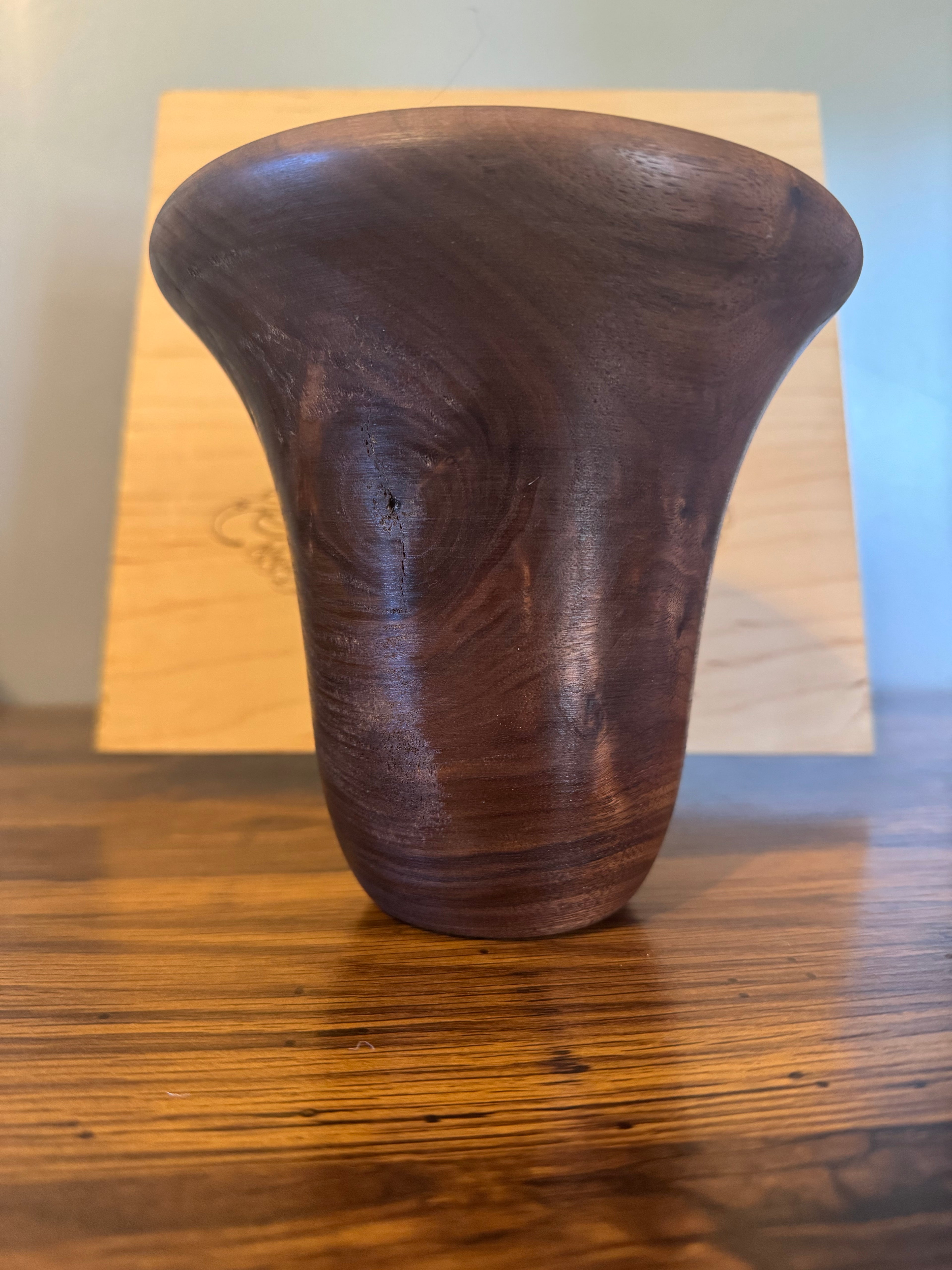 WALNUT VASE