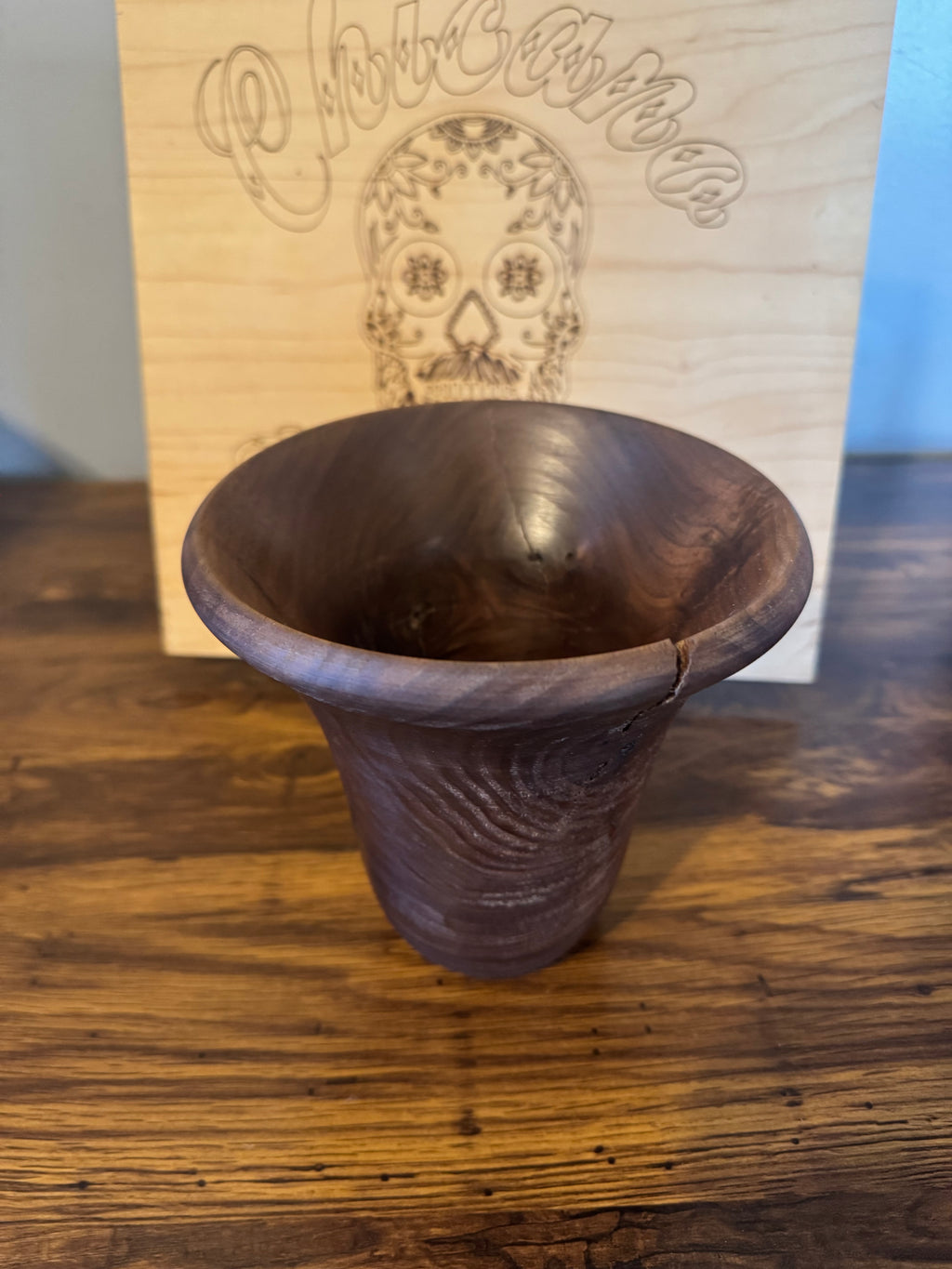 WALNUT VASE