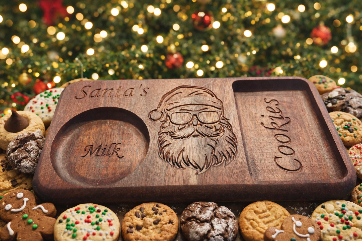 Santa's Milk & Cookie Trays